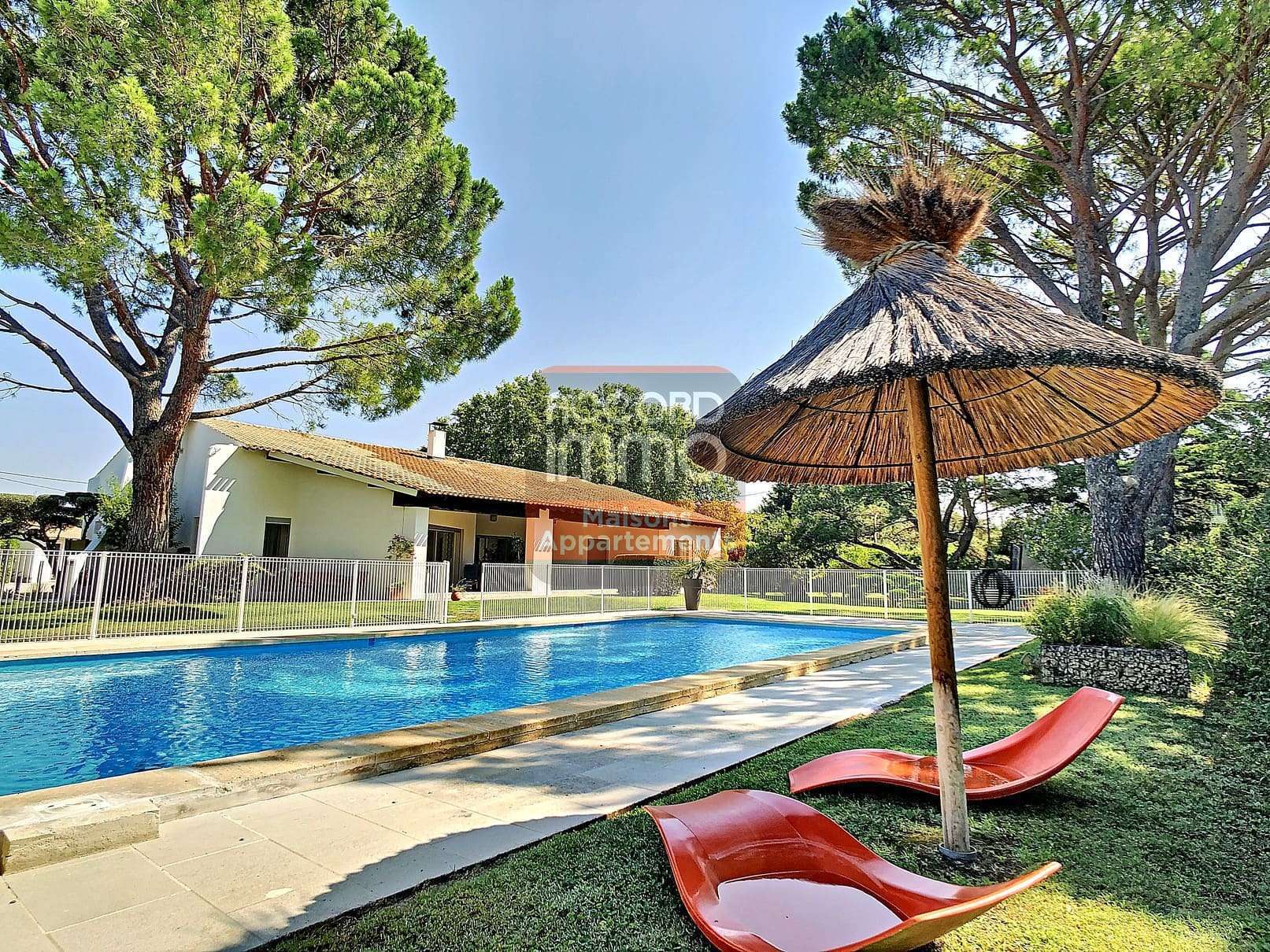 Pool house devant piscine dune maison en vente en ceinture verte d'Avignon