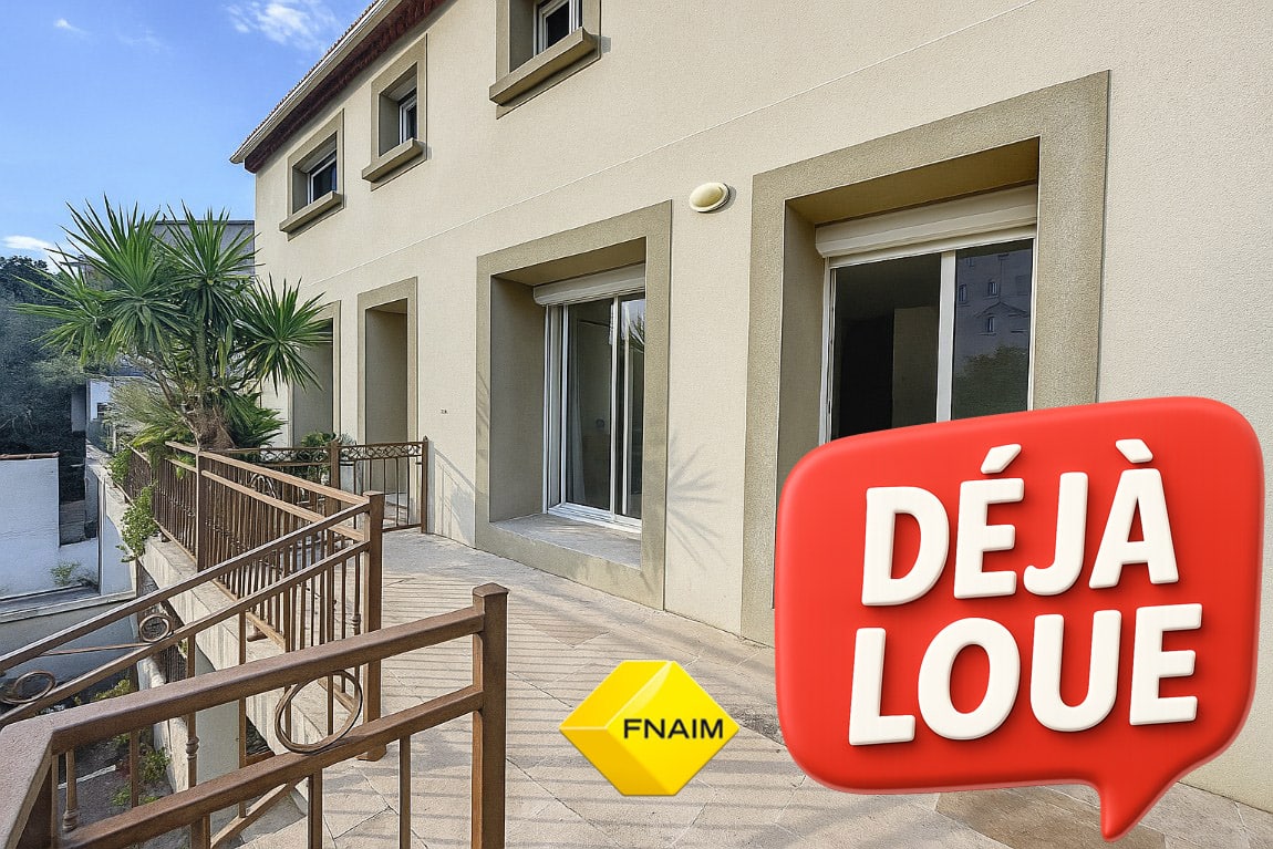 Façade moderne d’un appartement T4 meublé à Avignon déjà loué, proche des remparts avec terrasse et parking