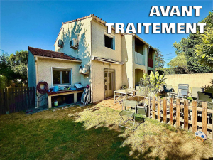 Façade maison jardin avant amélioration IA Accord Immo Avignon