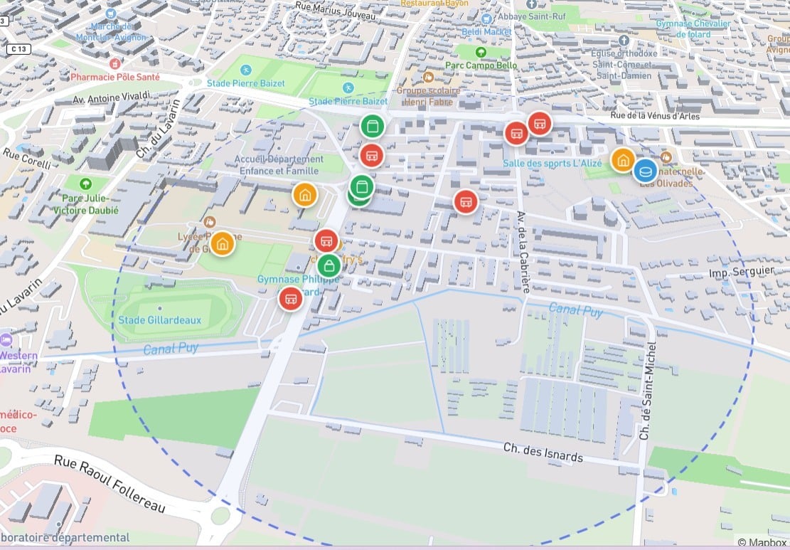 plan de situation géographique et des commodités